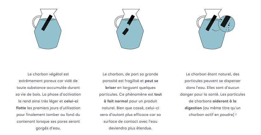 Charbon de bambou français filtre à eau naturel-2